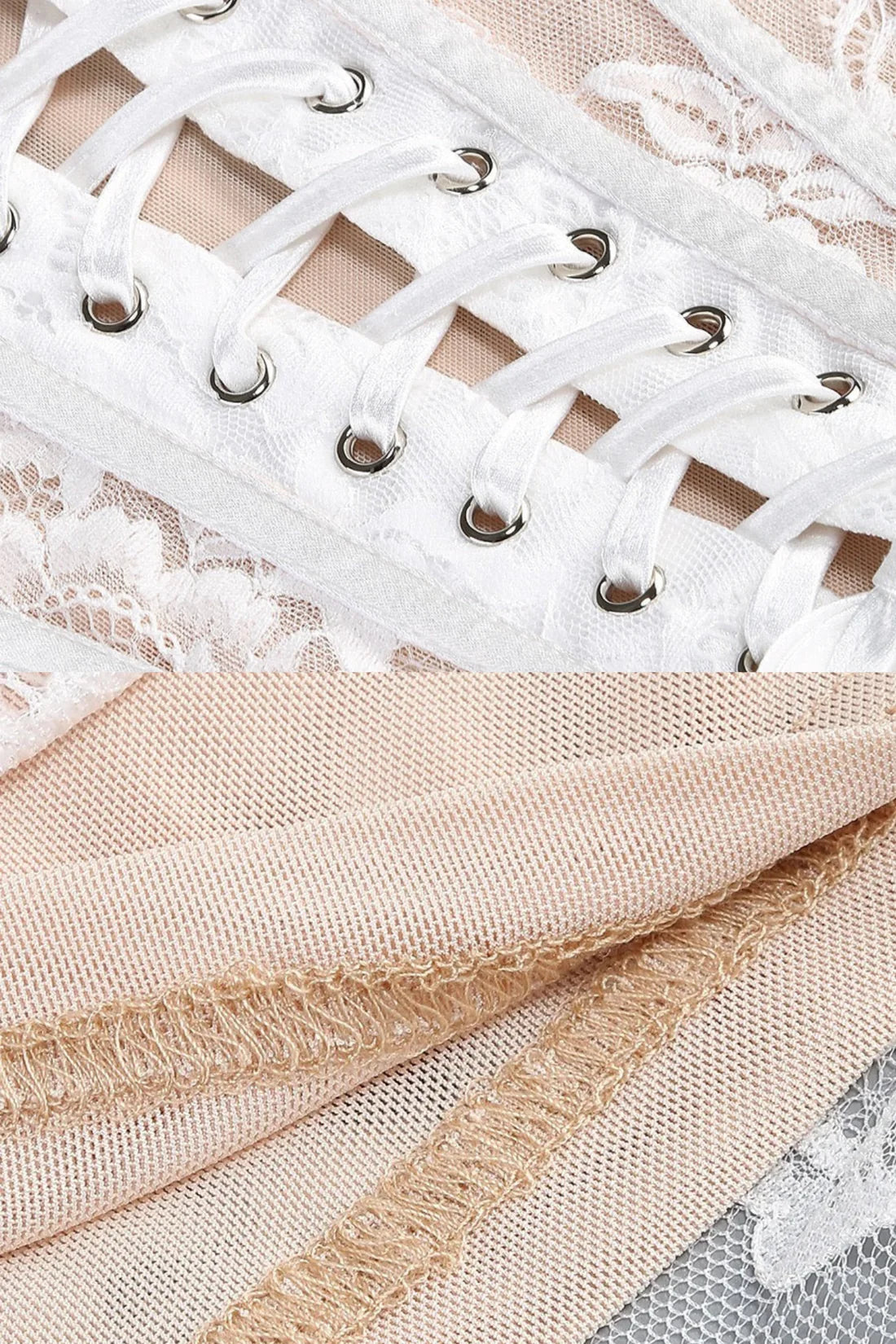 Mesh bridal dress