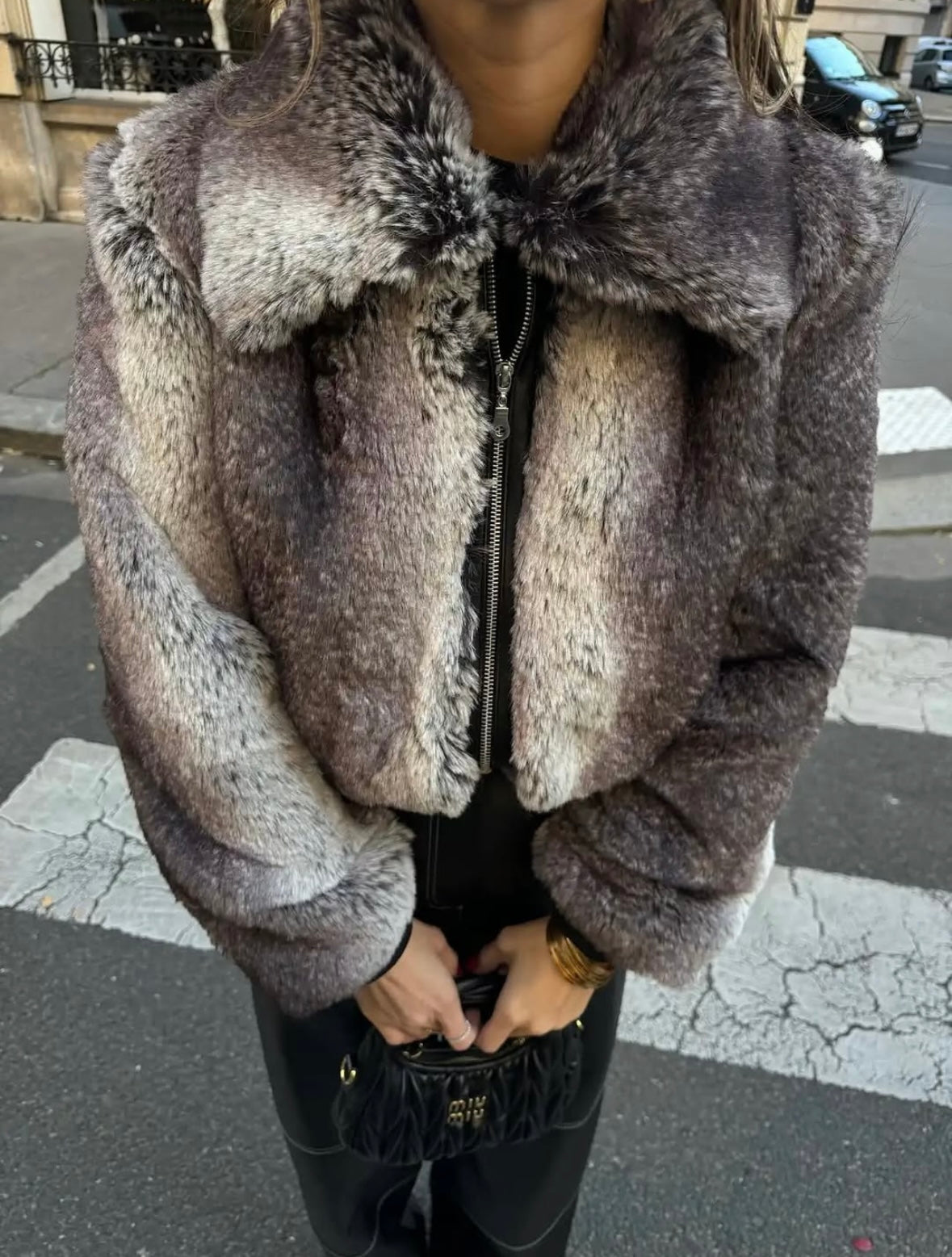 Brown fur jacket