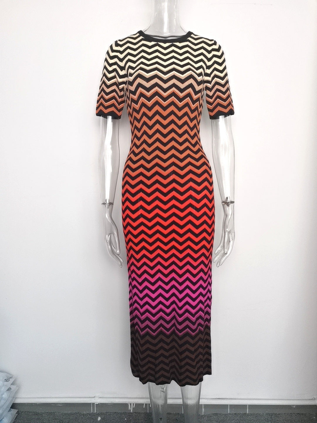 Zigzag pattern sandro dress