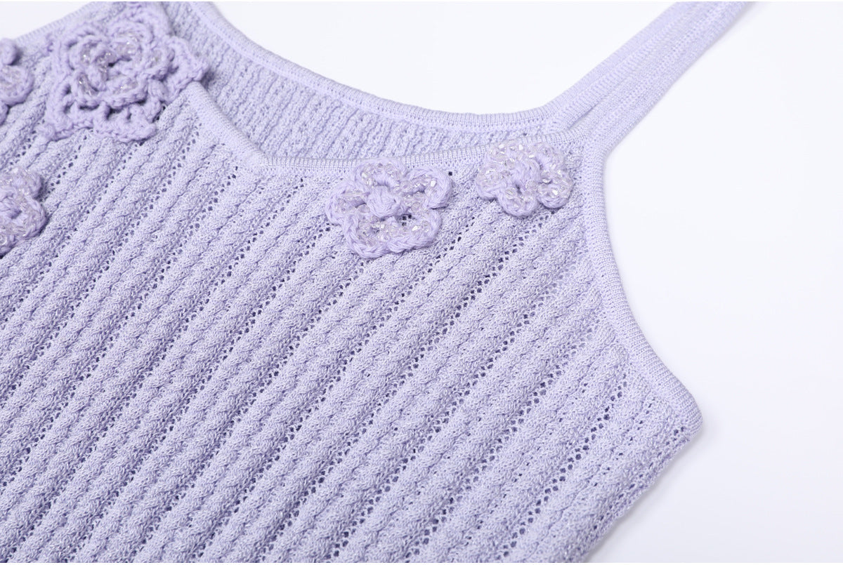 Rose knitted dress