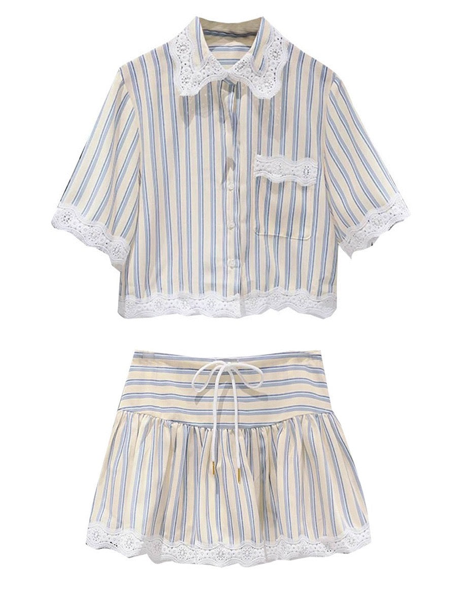 Stripped sandro short set