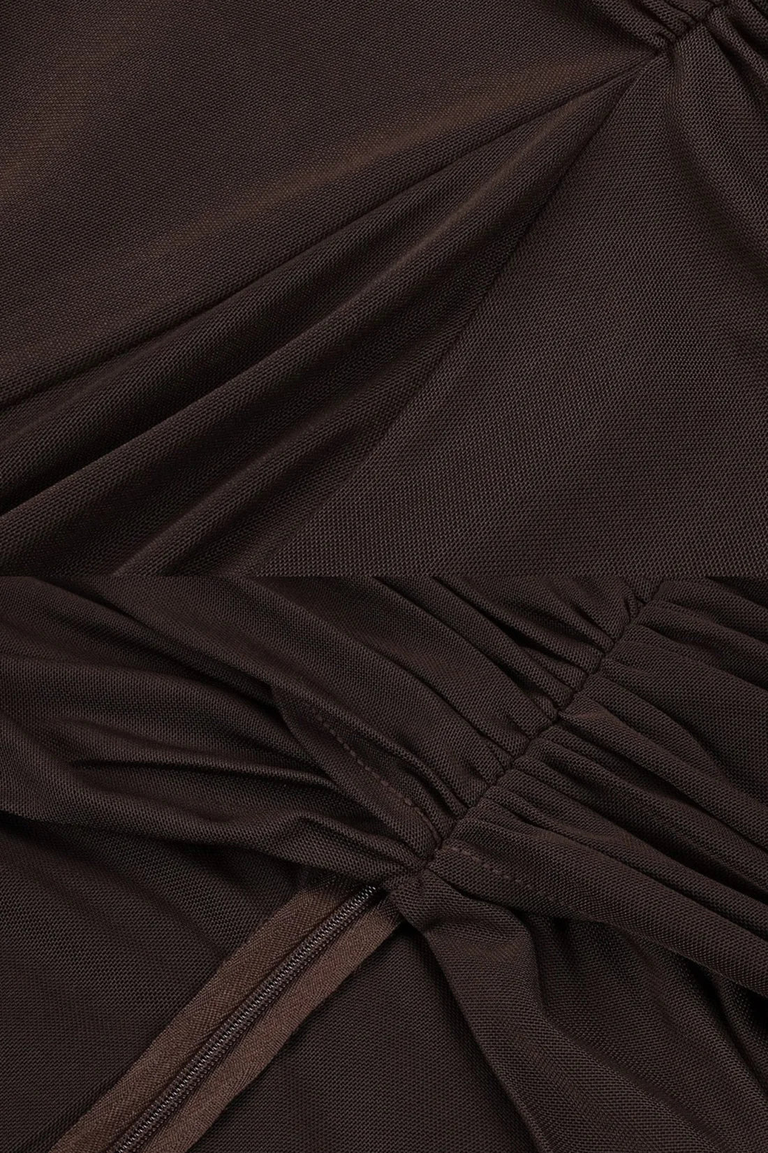 Ruched mesh dress