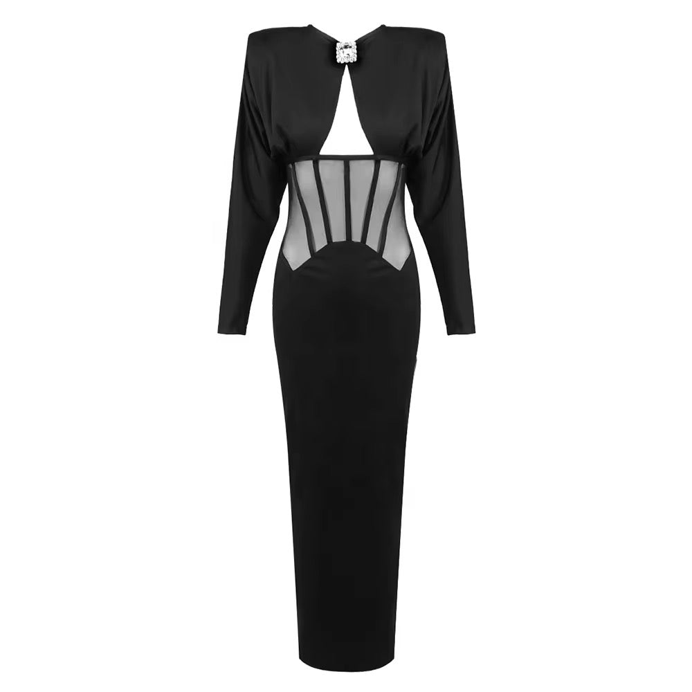 Diamond corset transparant dress