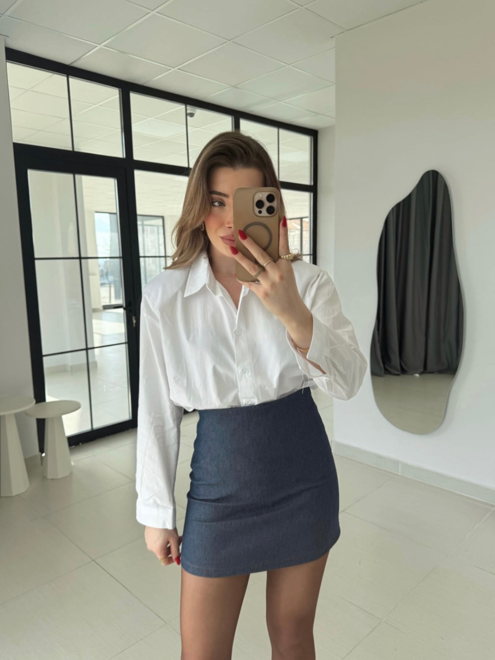 Denim blazer set