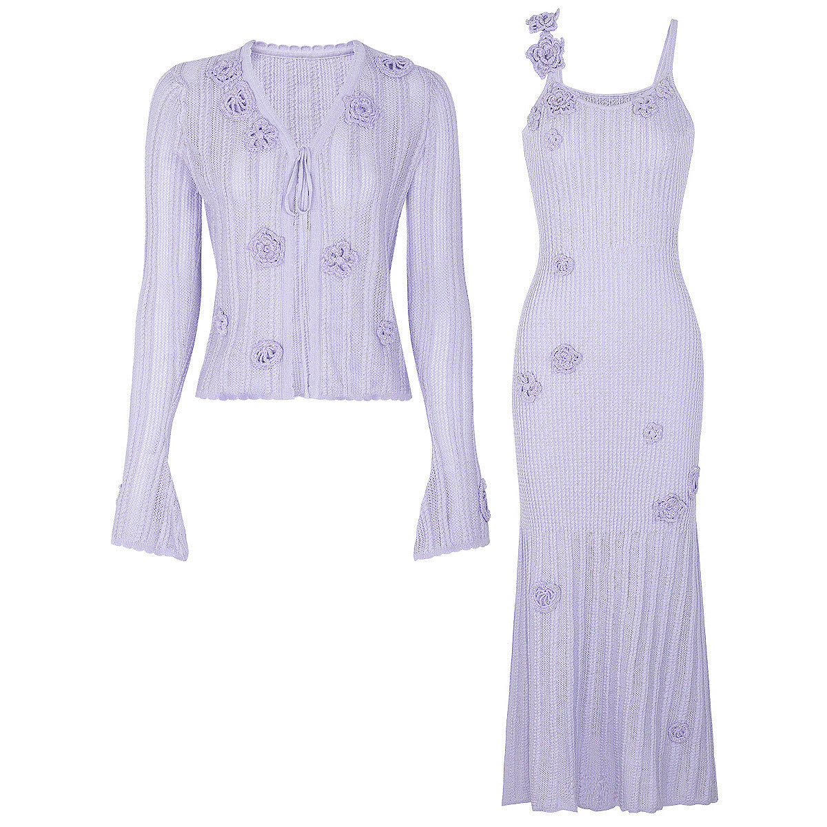 Rose knitted dress