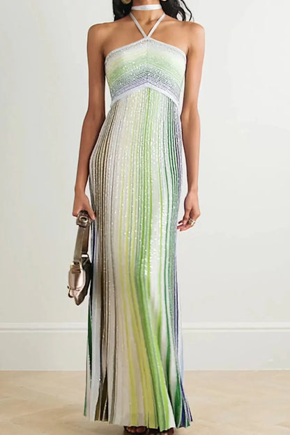 Strapless shiny dress