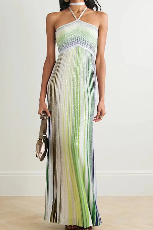 Strapless shiny dress
