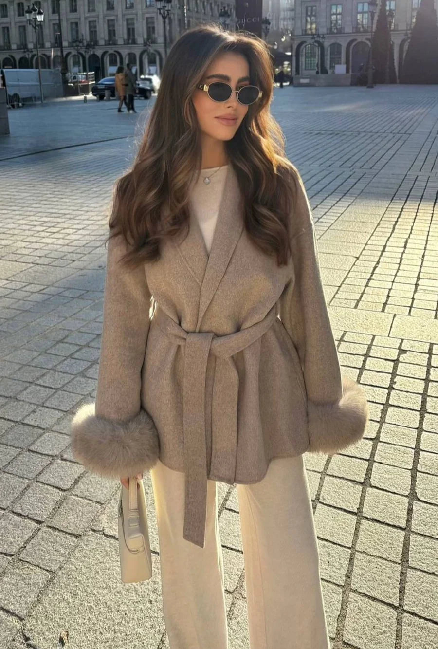 Double faced wool coat