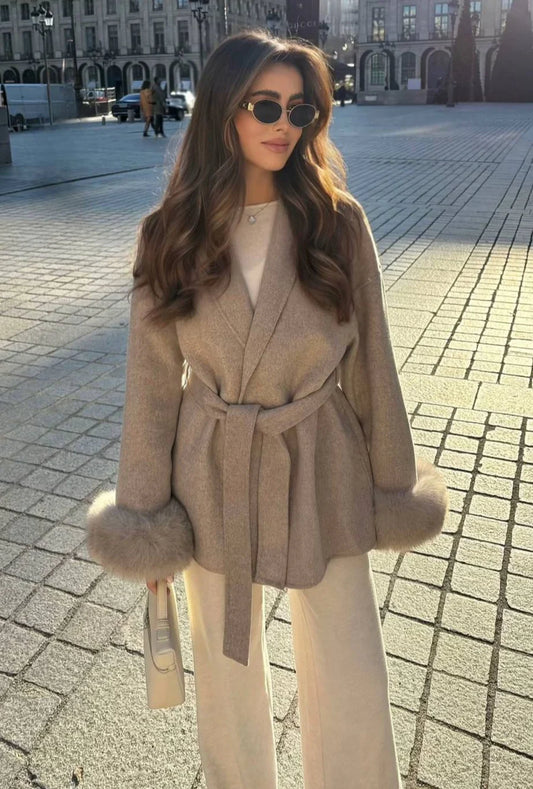 Double faced wool coat