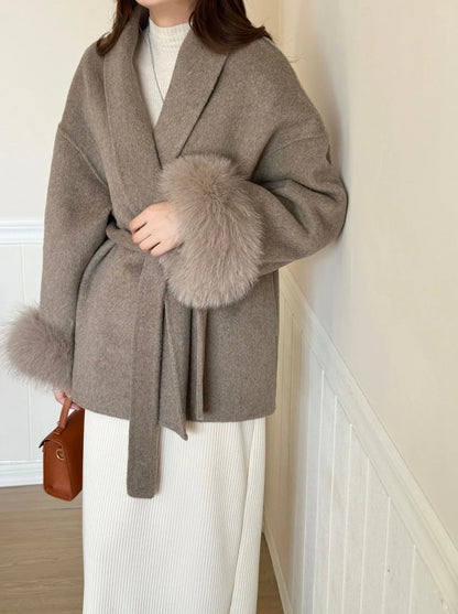 Double faced wool coat