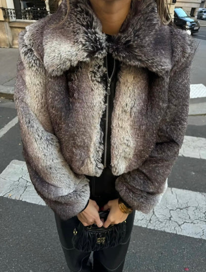 Brown fur jacket