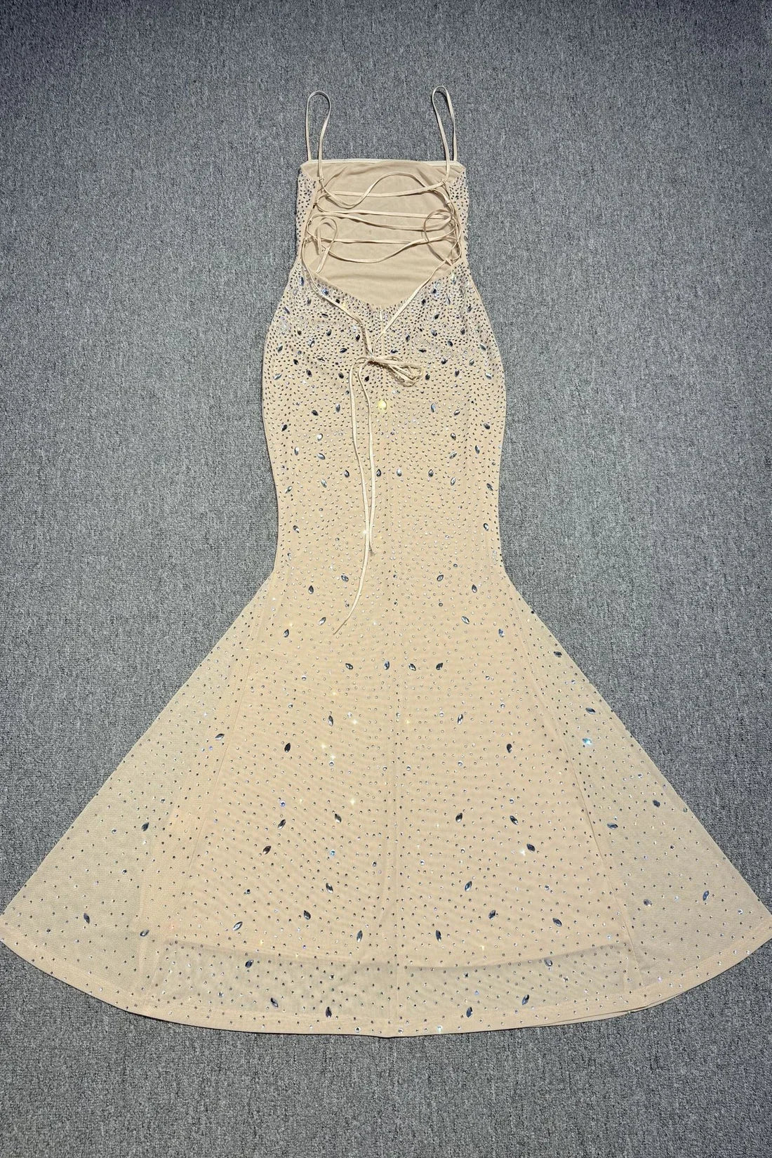 Crystal backless dress