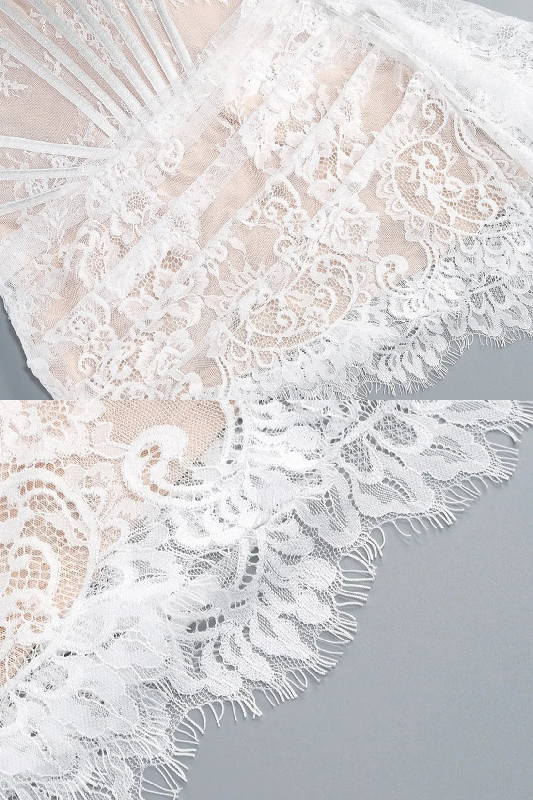 Mesh bridal dress