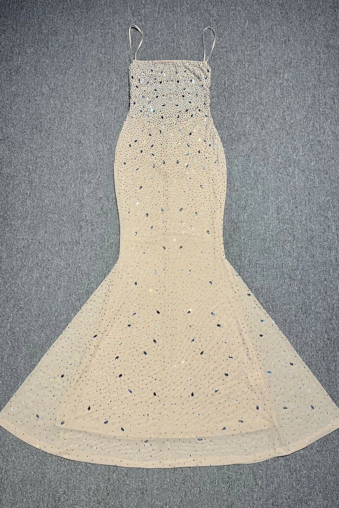 Crystal backless dress