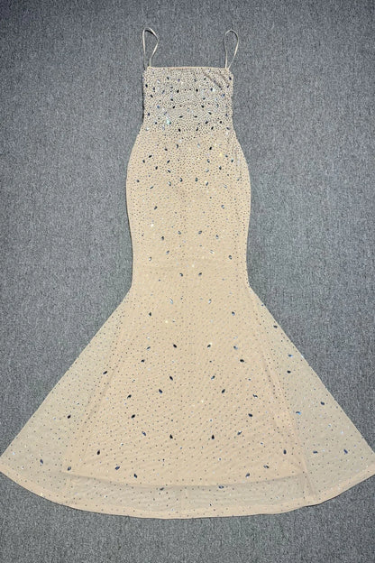 Crystal backless dress