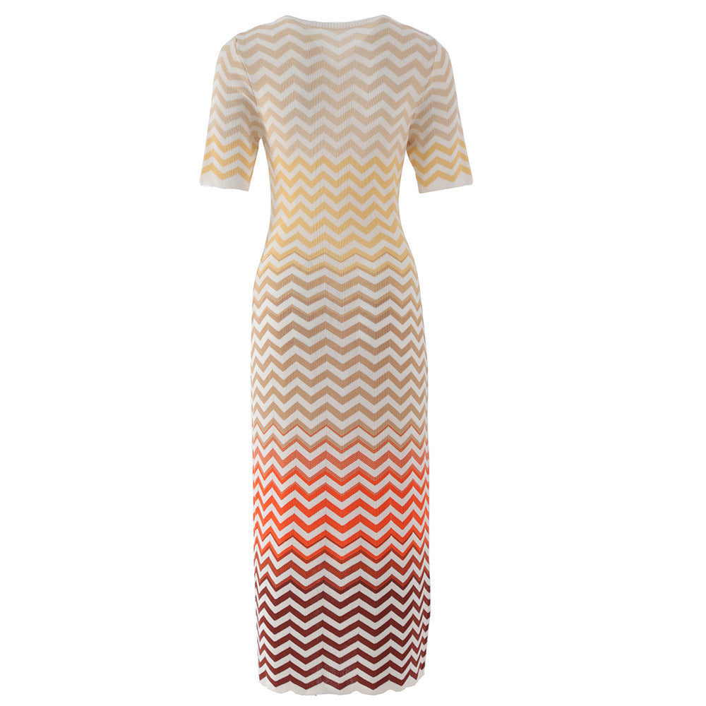 Zigzag pattern sandro dress