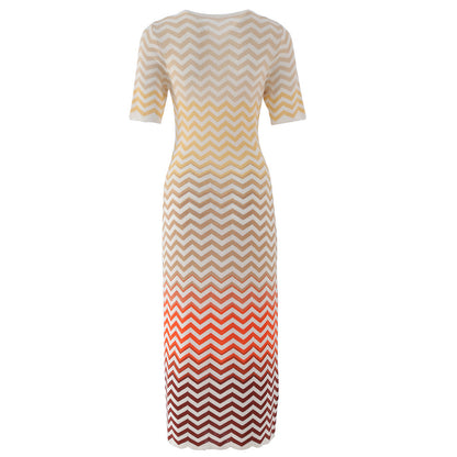 Zigzag pattern sandro dress