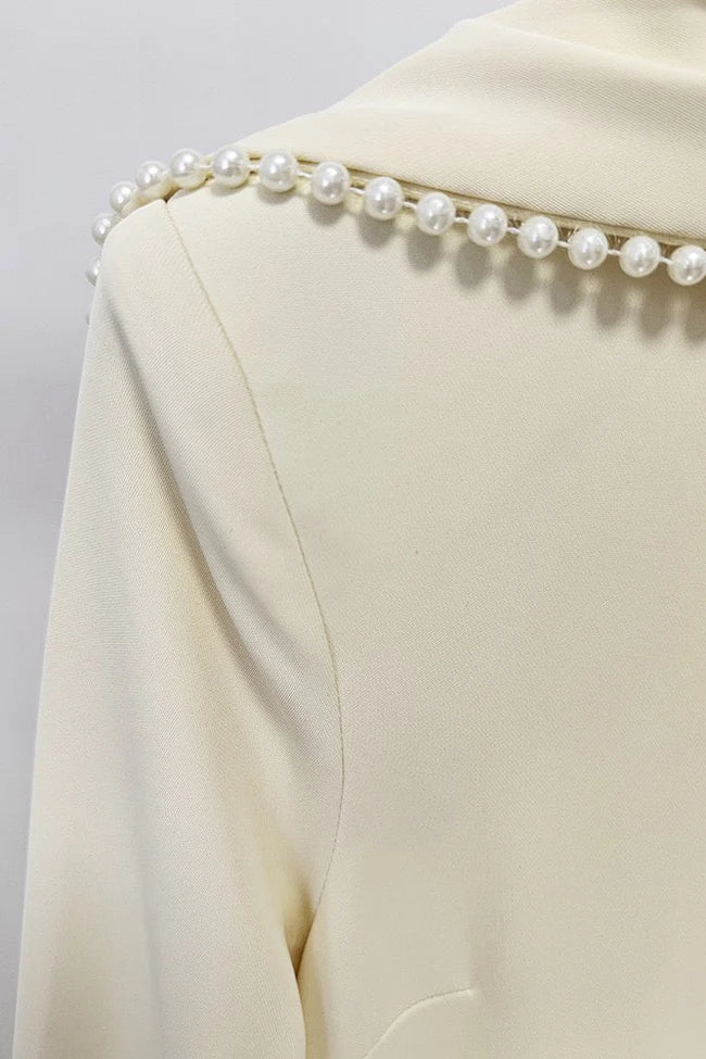 Pearl trimmed dress