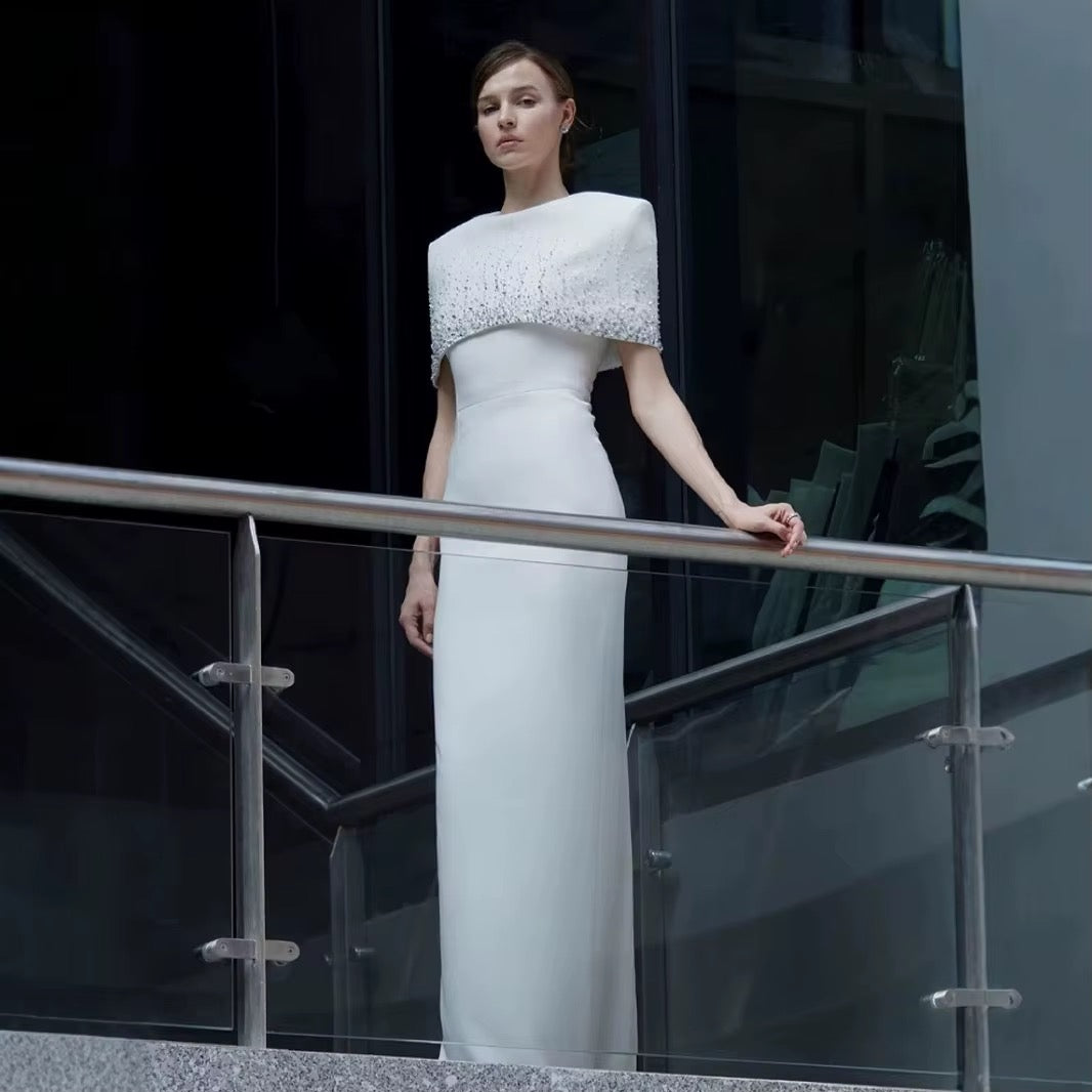 Vintage white gowns dress