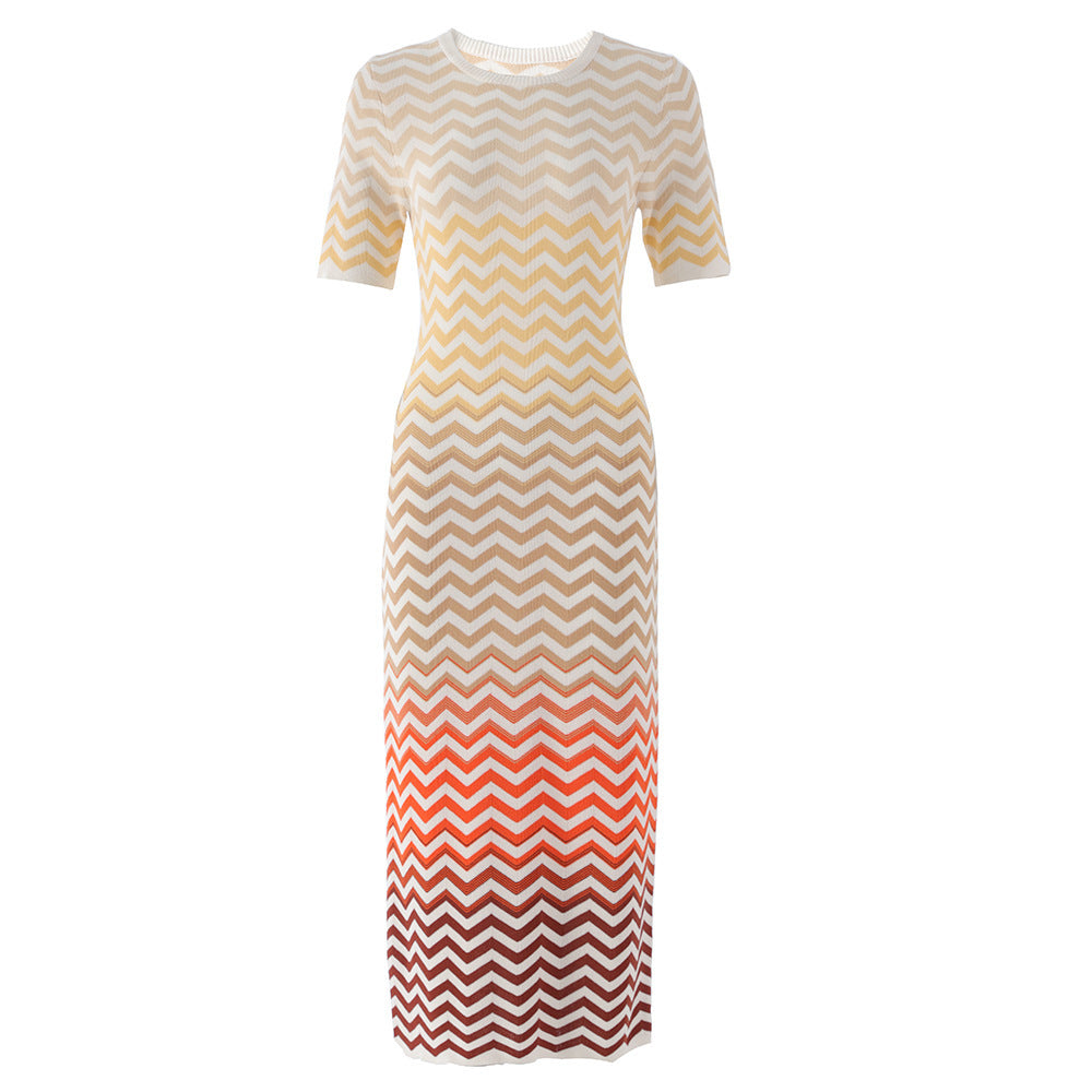 Zigzag pattern sandro dress