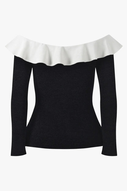 Ruffle off shoulder top