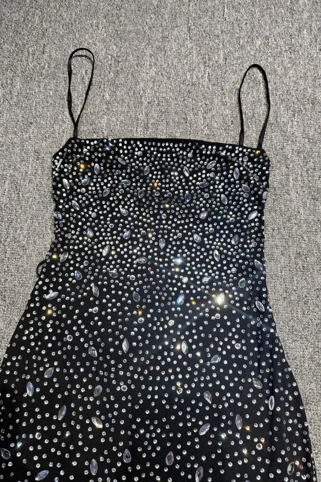 Crystal backless dress