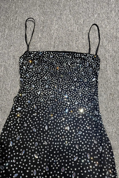 Crystal backless dress