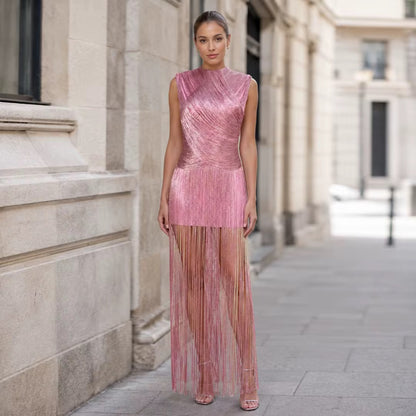 Stripped lined dress