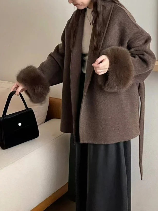 Double faced wool coat