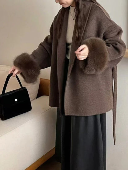 Double faced wool coat