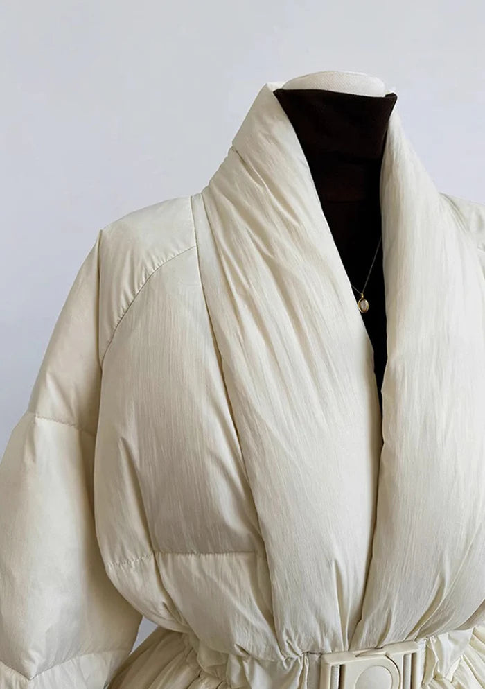 Midi long puffer jacket