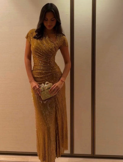 Gold shiny dress