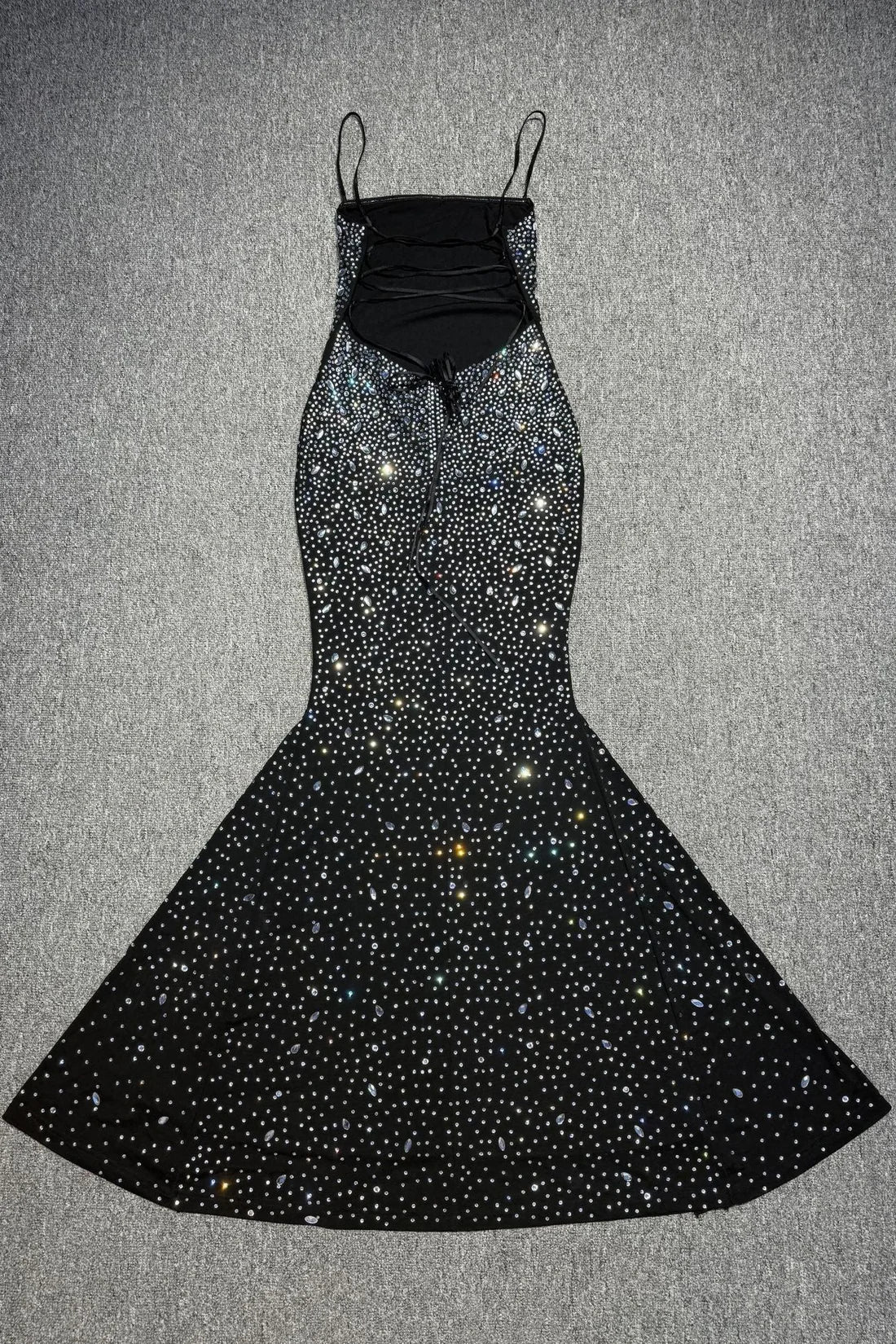 Crystal backless dress