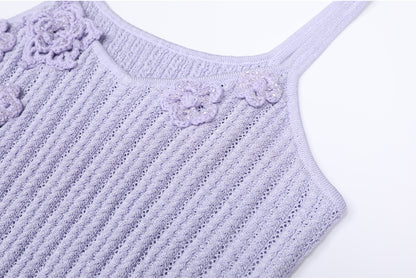 Rose knitted dress