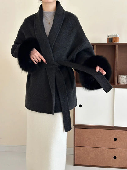 Double faced wool coat