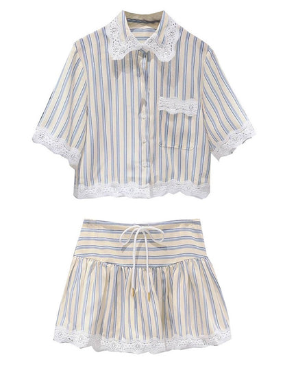 Stripped sandro short set