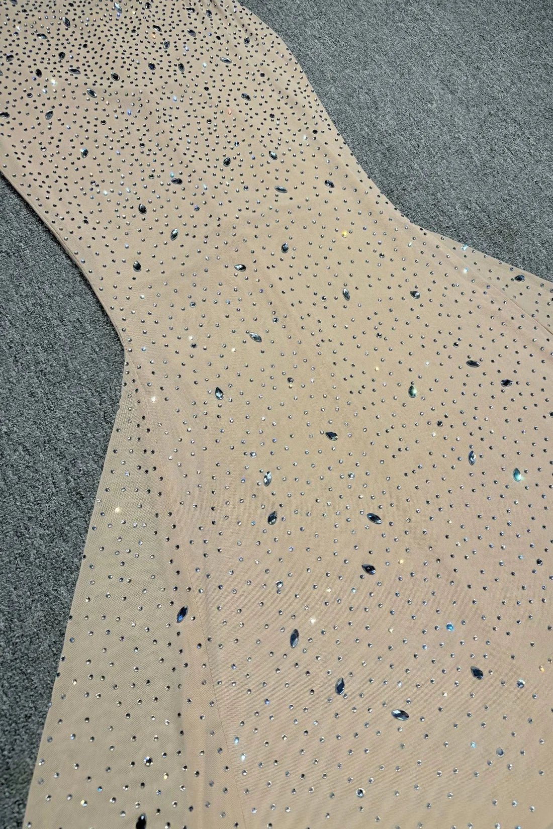 Crystal backless dress