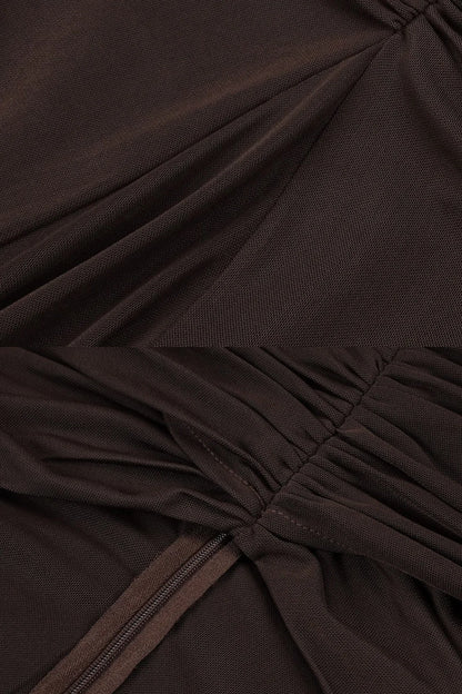 Ruched mesh dress