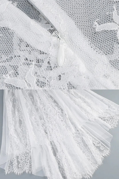 Mesh bridal dress