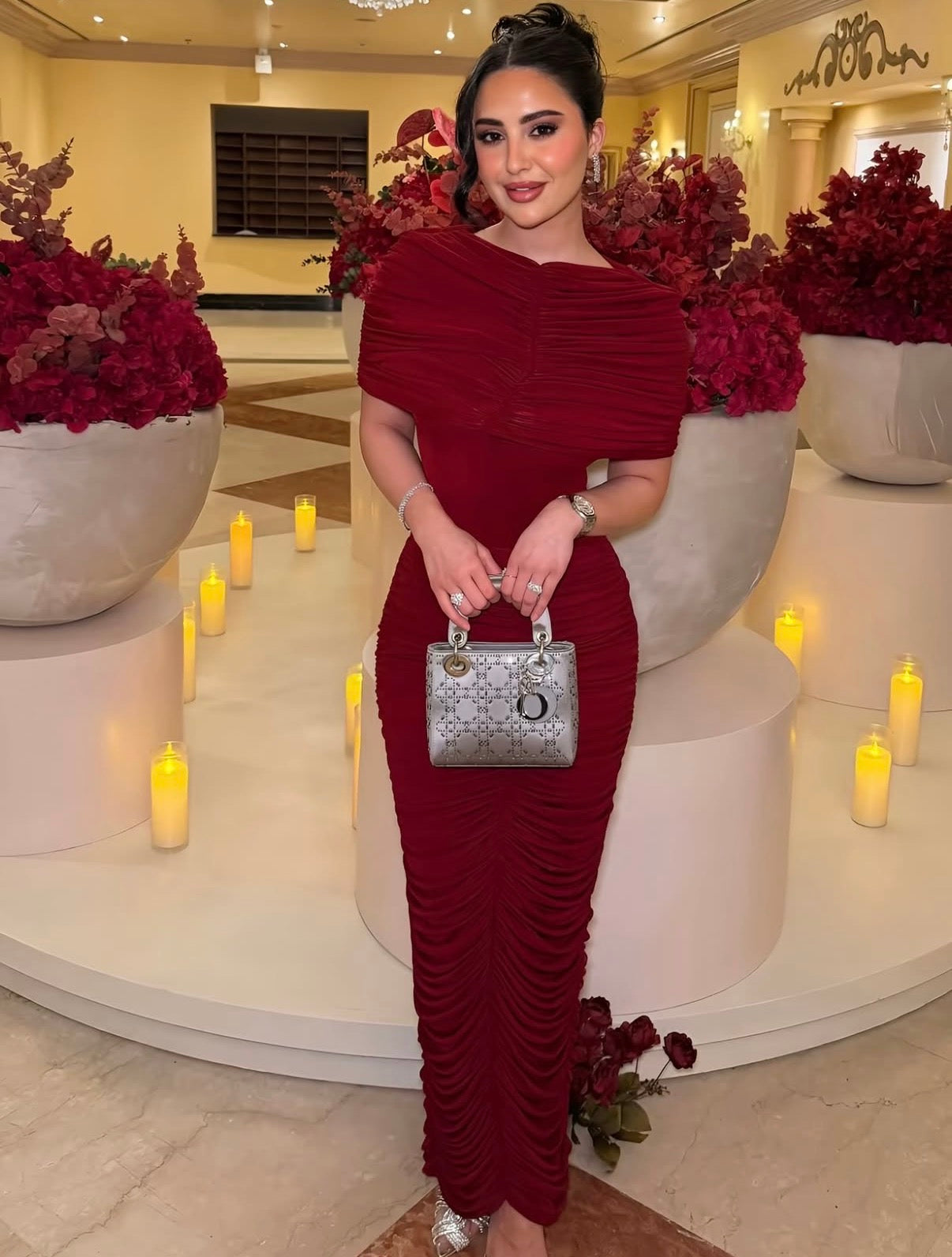 Design pleated dress
