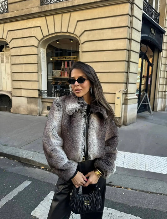 Brown fur jacket