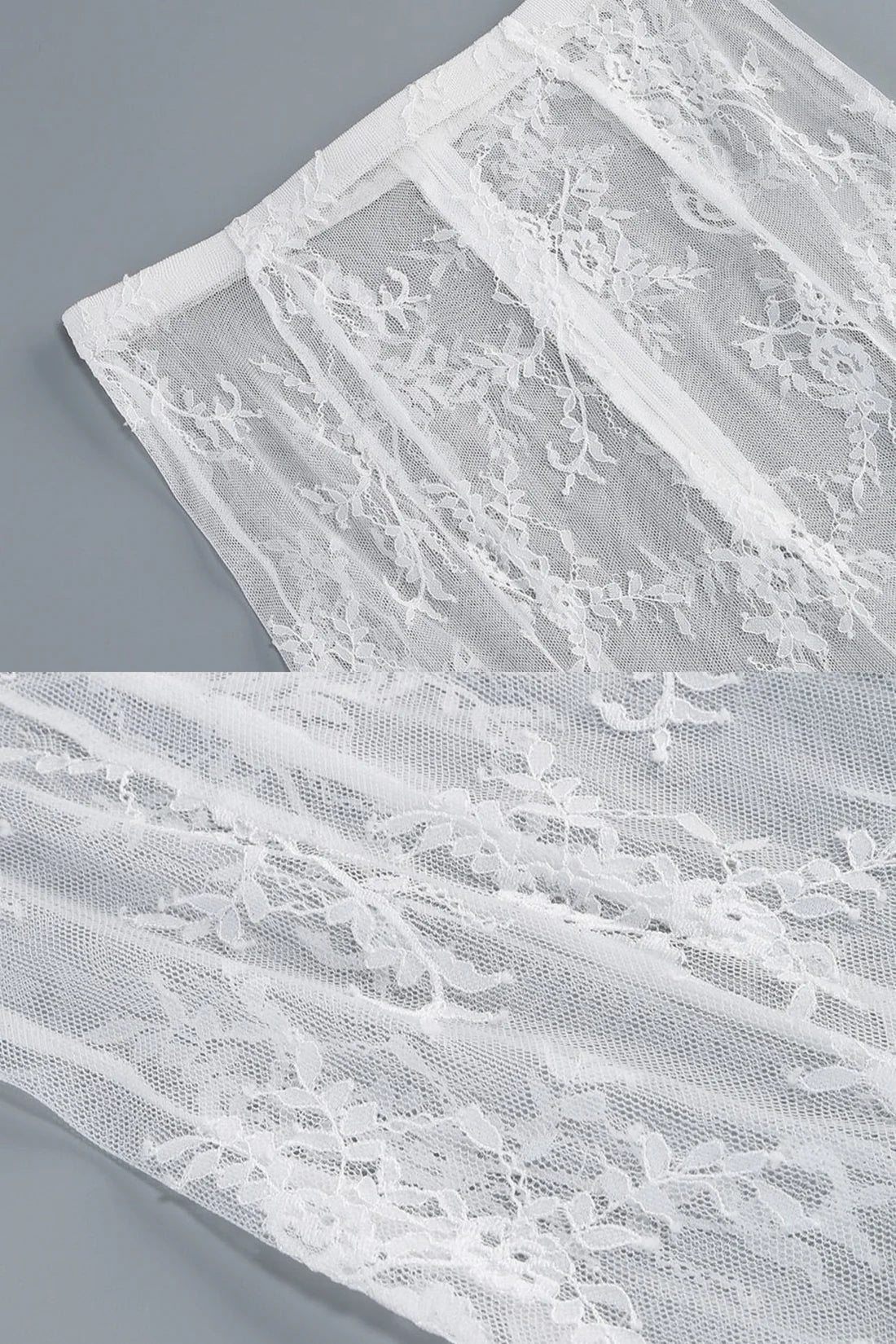 Mesh bridal dress