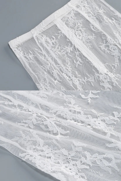Mesh bridal dress