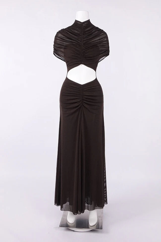 Ruched mesh dress