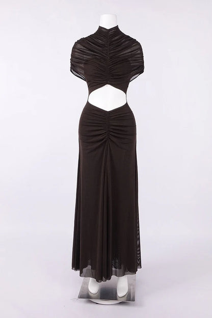 Ruched mesh dress