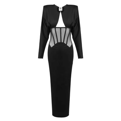 Diamond corset transparant dress