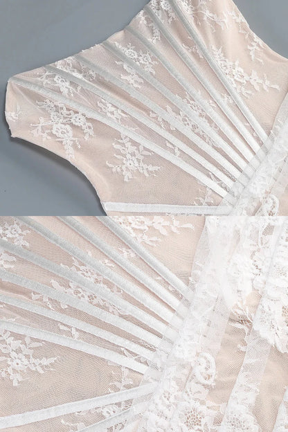 Mesh bridal dress