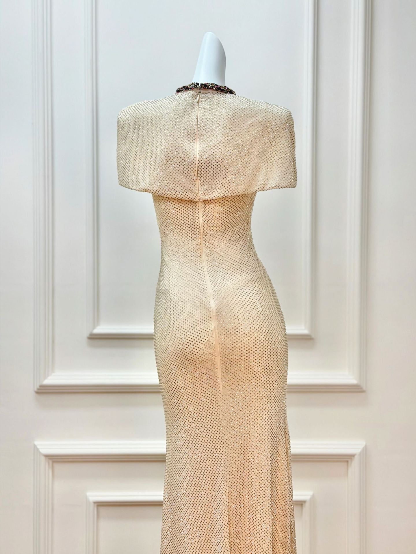 Long shiny evening dress