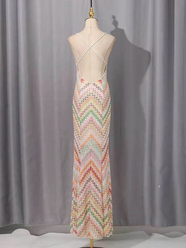 Long strapless dress
