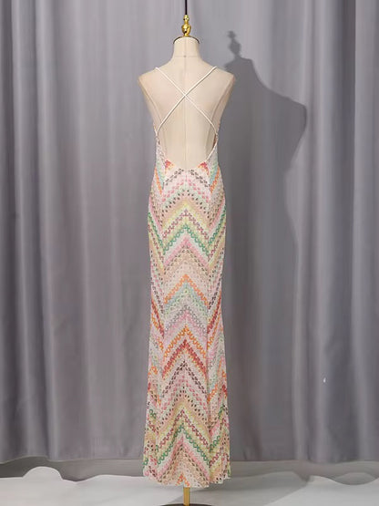 Long strapless dress